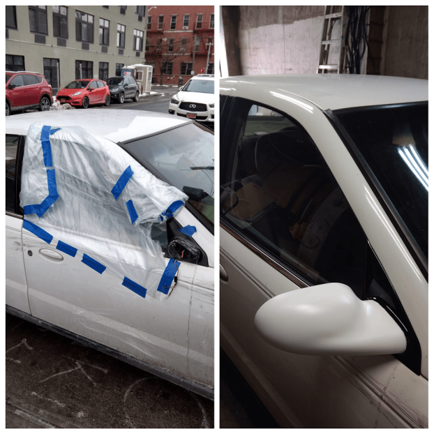 A recent auto glass repair job in the  area